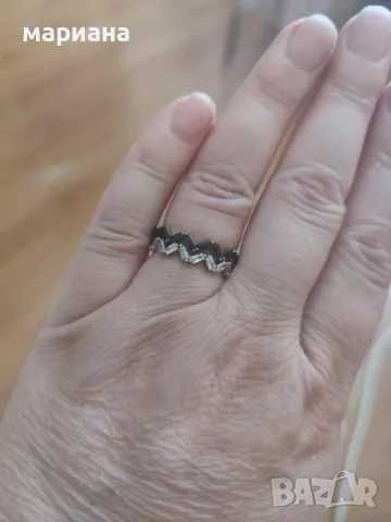 сребърни пръстени и обеци с камъни-комплект