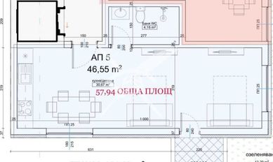 Двустаен апартамент в Приморско 55865