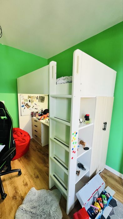 Легло надстройка с бюро (двуетажно легло) Ikea Smastad