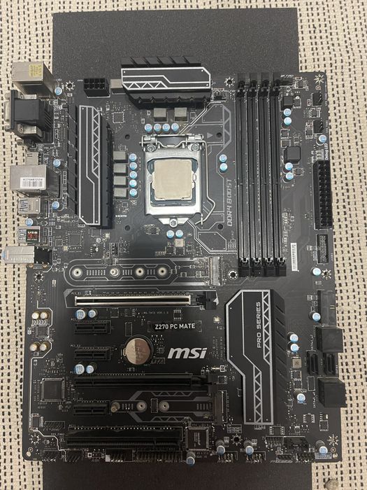 Kit placa de baza MSI Z270 PC Mate + Procesor Intel I5 7600K 3,8 Ghz