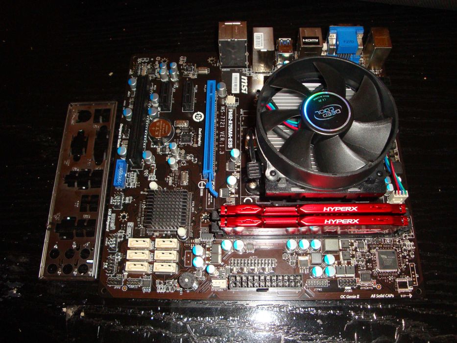 Placa de baza MSI FM2-A75MA-E35 Procesor AMD A6 6400k 8GB DDR3