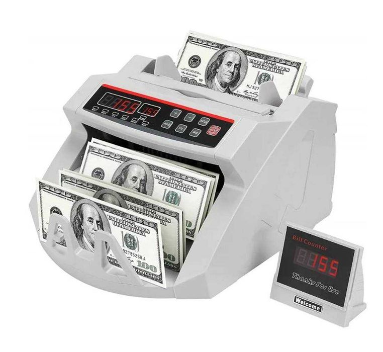 Машина за броене на банкноти, брояч на пари, UV проверка, 1000бр/мин