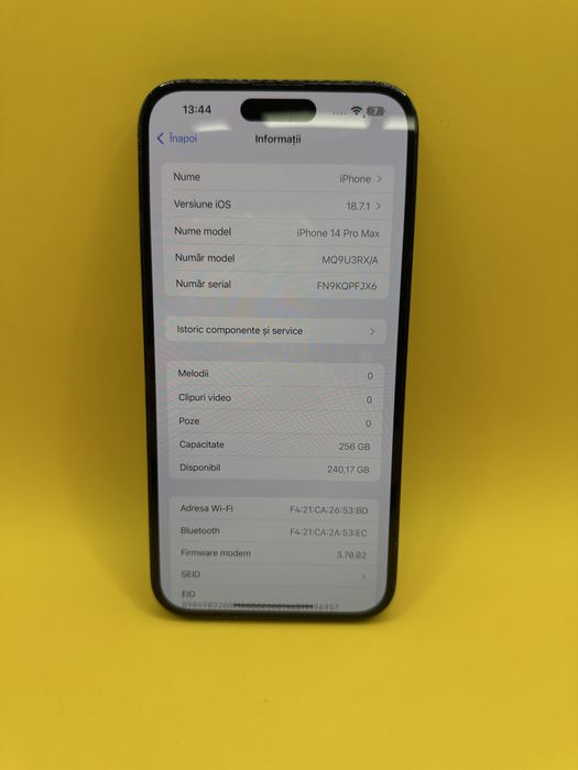 iPhone 14 Pro Max Space Black 256GB Baterie 100%