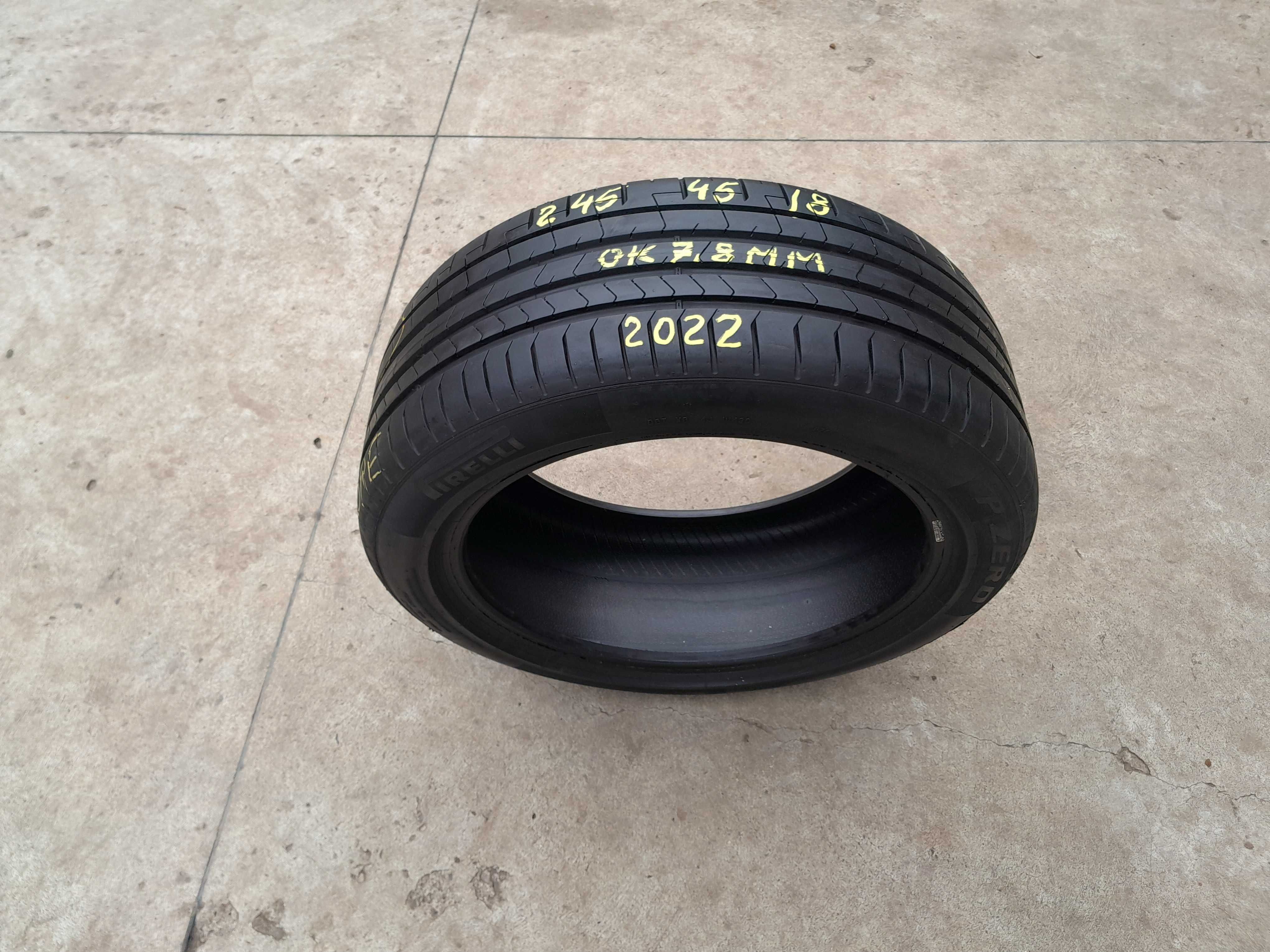 O anvelopa de vara 245 45 18 pirelli p zero pz4 cu 7,8 mm dot 2022