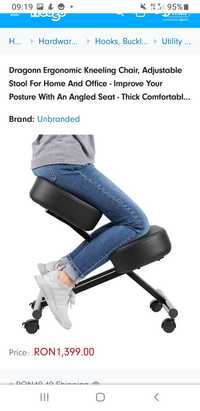 Dragonn Ergonomic Kneeling Chair, Adjustable Stool For Home And Office