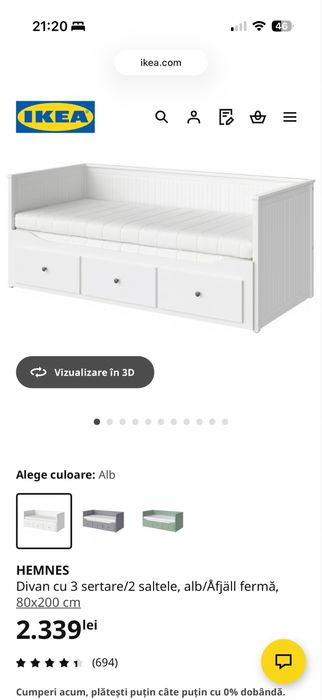 Divan ikea extensibil