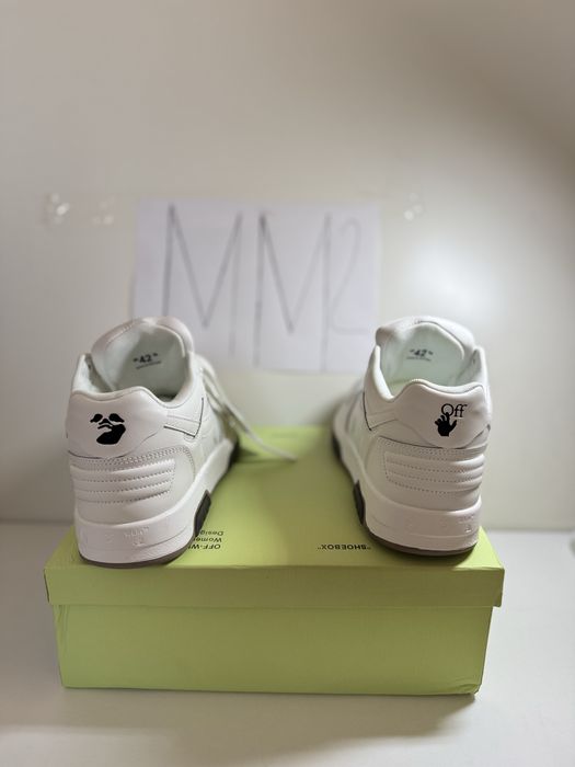 Adidasi Off-White Out Of Office Lace-Up Sneakers full white