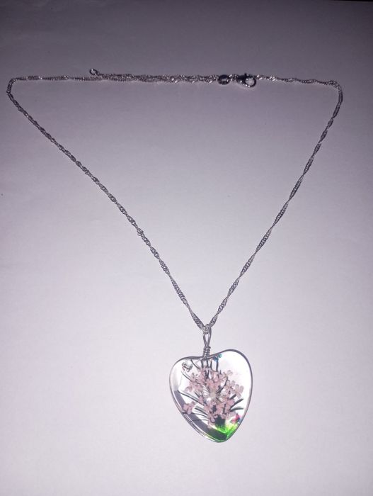 Colier argint 925 cu inimă de cristal