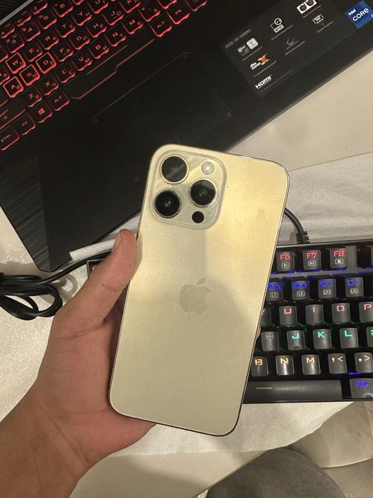 Айфон 14 про макс золотой 256 гб 87%