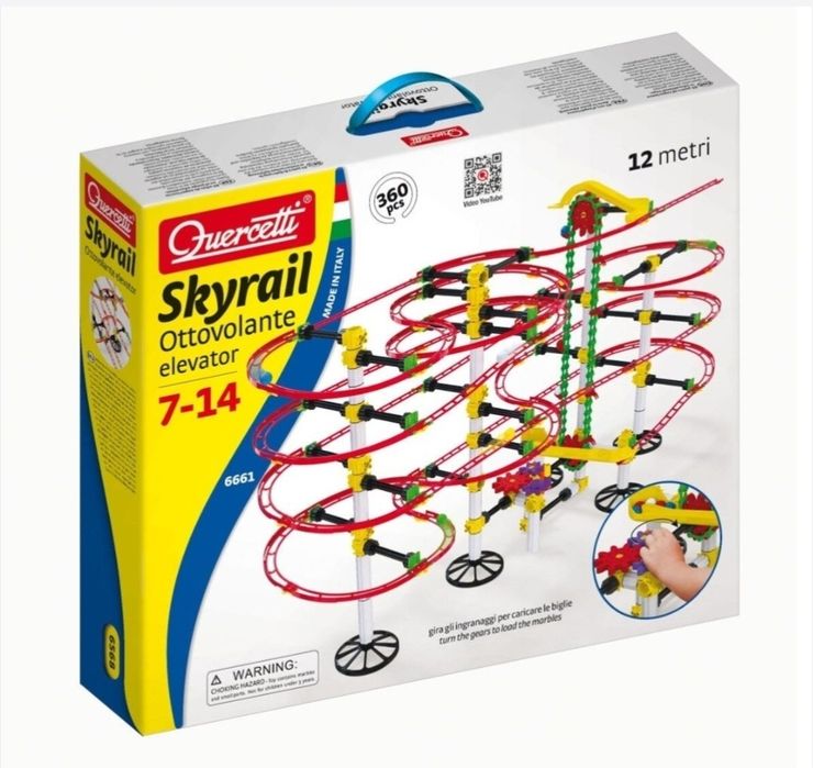 Set constructie Skyrail Ottovolante elevator Quercetti 360 piese