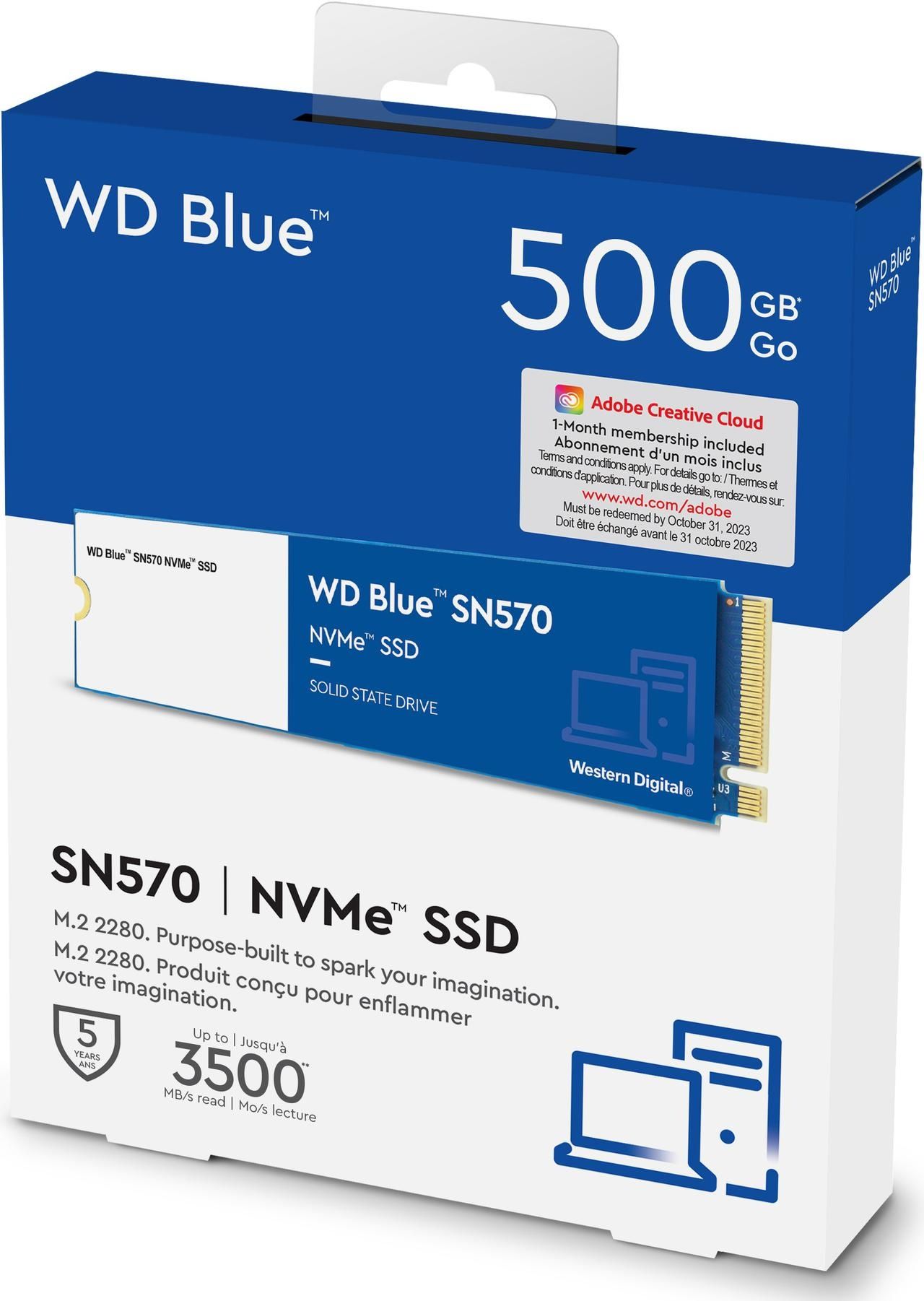 SSD WD Blue SN570 NVMe,500 gb,sigilat