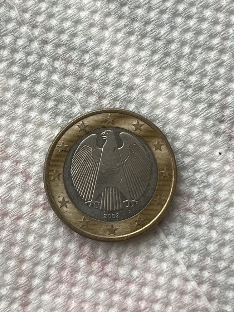 1 евро монета Германия 2002г