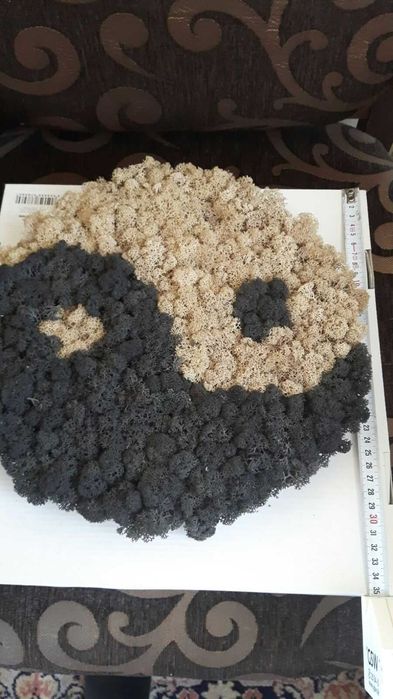 Арт пано "Ин-Ян" от естествен скандинавски мъх