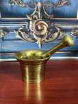 DN708 Piua masiva de bronz cu pistil 1,65kg 8cm h 12 cm diametru