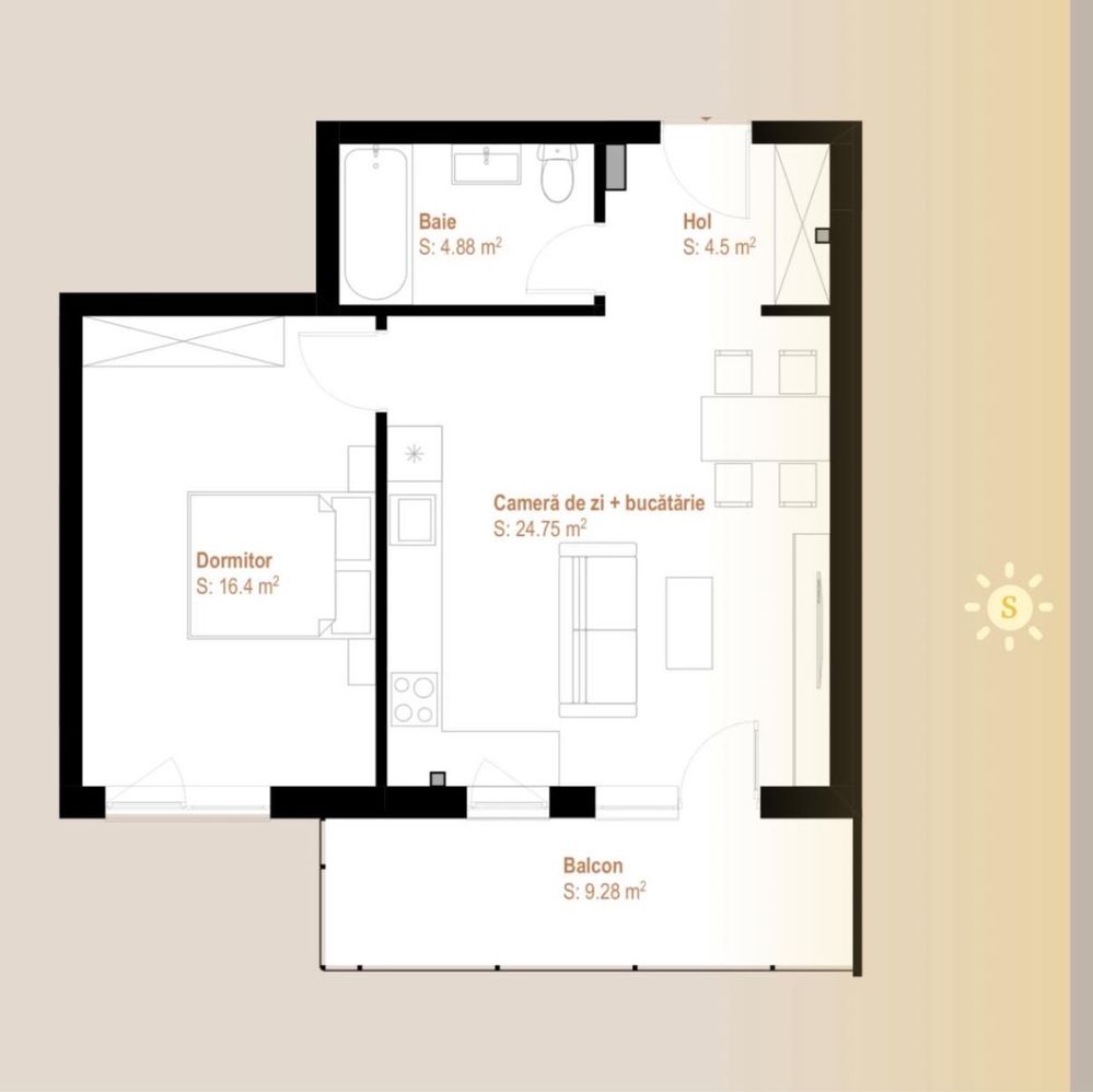 Apartament 2 camere zona Vivo/ Metro