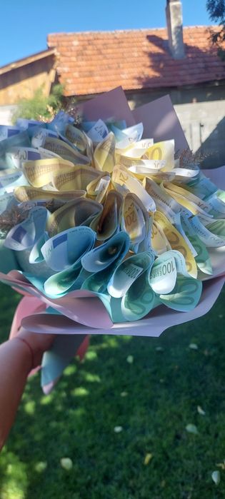 Buchet cu bancnote euro