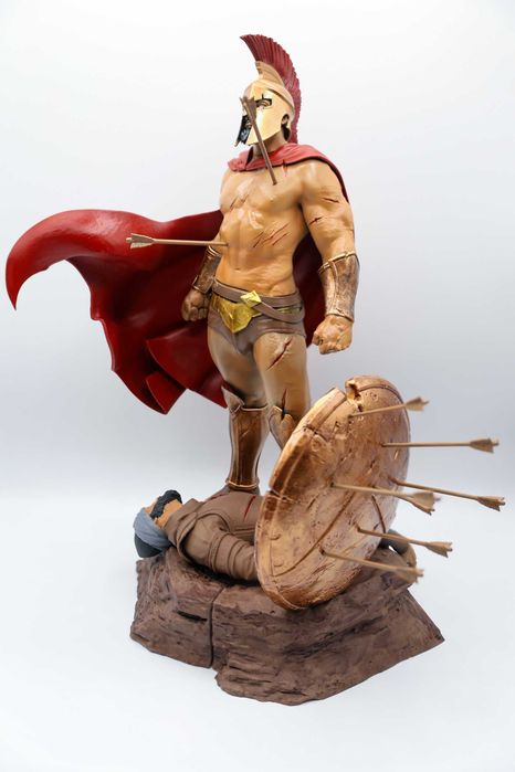 Statueta 3D Leonidas–Eroic, Detaliu, Rășină Premium, Vopsire Manuală