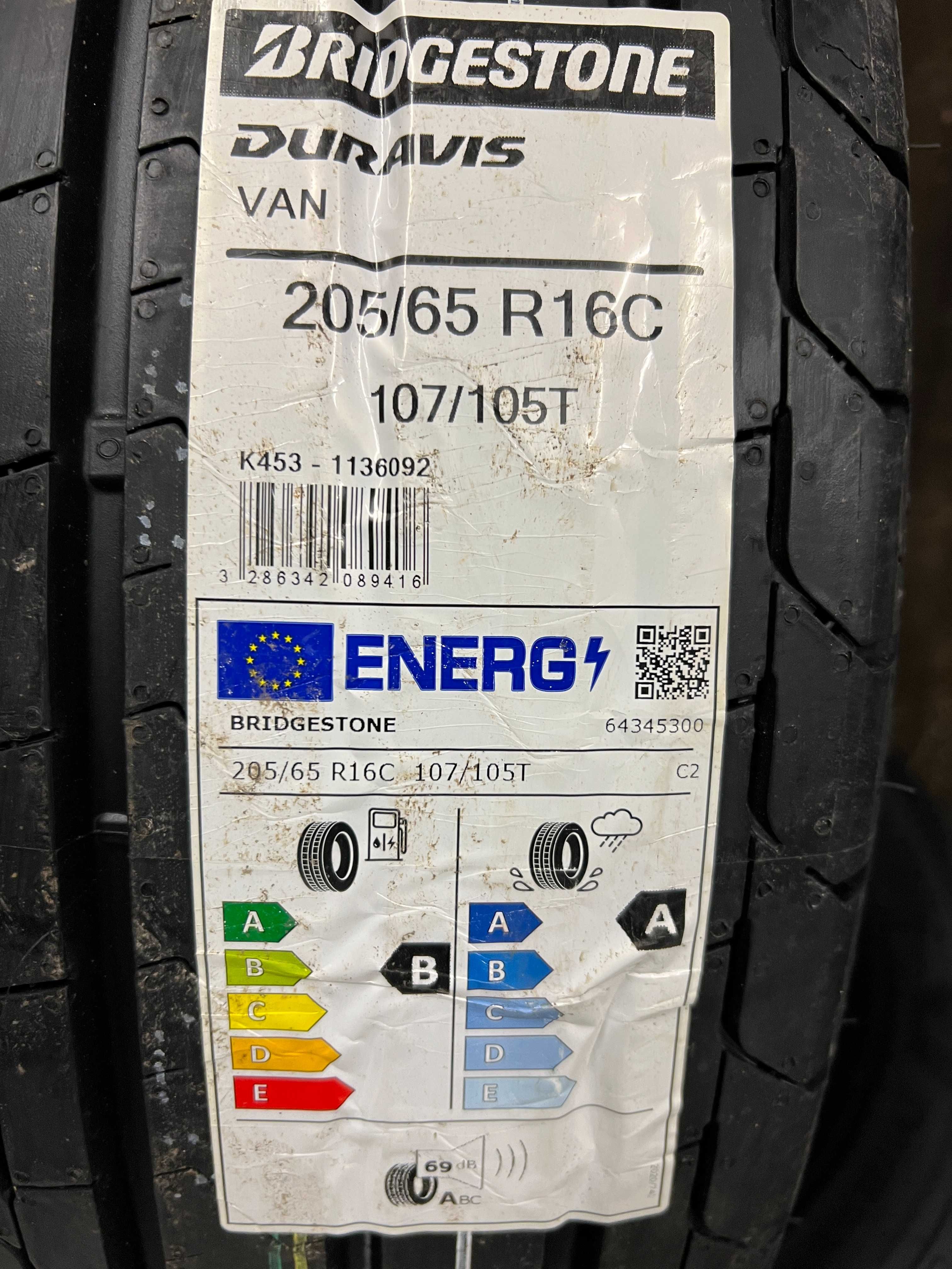 4 Нови летни бусови гуми 205/65R16C Bridgestone Duravis Van 107/105T