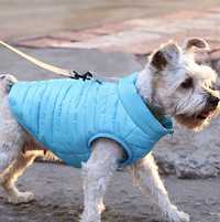 Кучешки дрешки яке за куче елек ватиран за куче кучешка блуза синьо