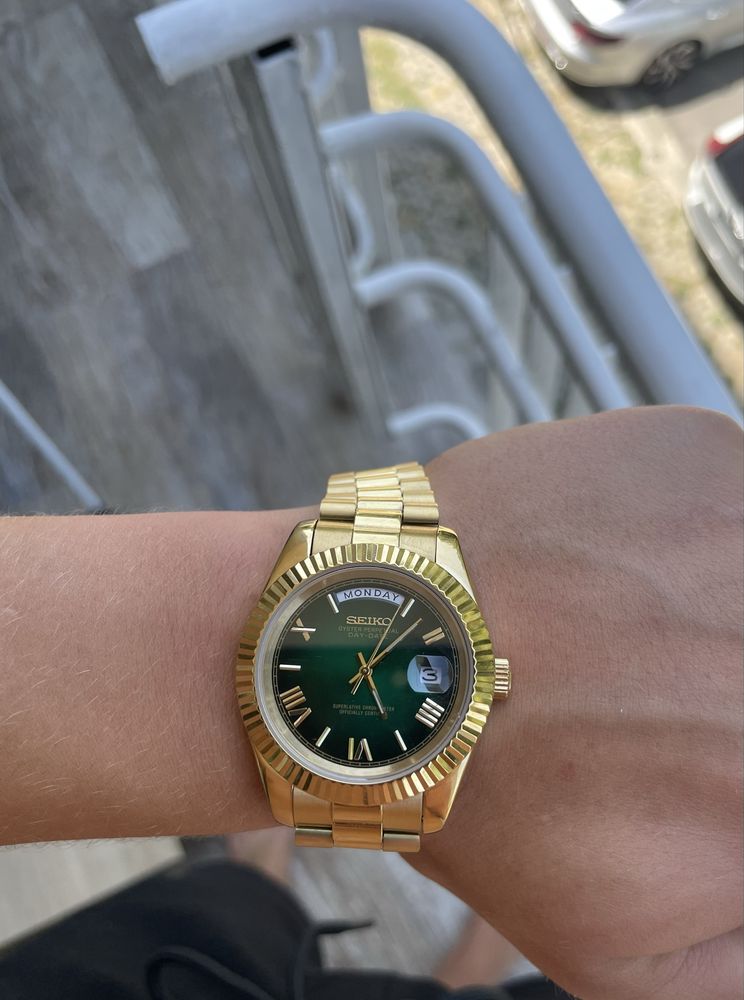 Seiko DayDate Yellow Gold Mod