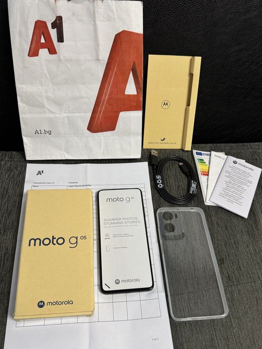 ЧИСТО НОВ 64GB Motorola g05 A1 Гаранция 2027г. Blue