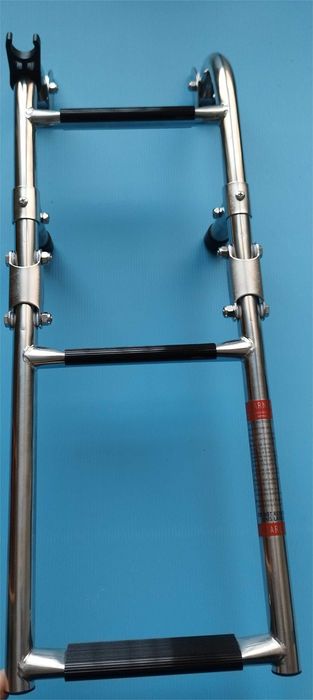 Сгъваема стълба, неръждаема стомана, 3 неплъзгащ се стъпала, маx 160кг