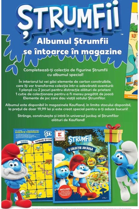 Vand colectie strumfi cu album