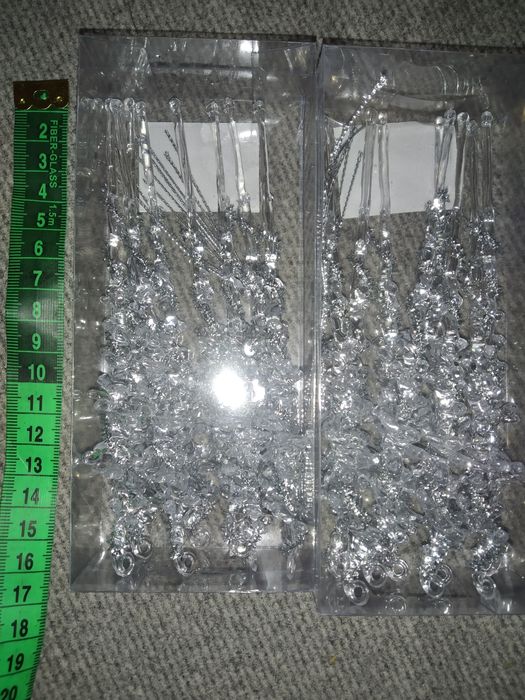 Сосульки и стразы для ёлки и декора помещений