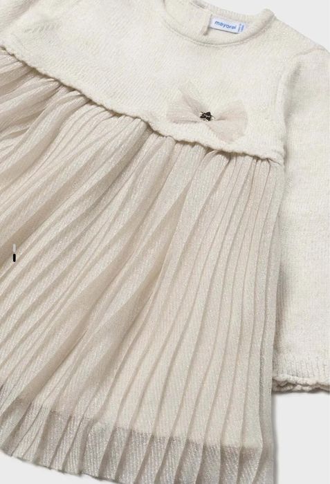 rochie eleganta mayoral plisata cu sclipici