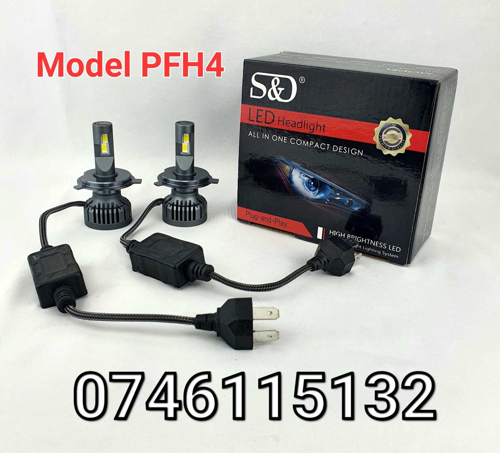 Faza Lunga Scurta-BEC LED H4-30000Lm-6500K-110W-CANBUS-Profesional-NOU