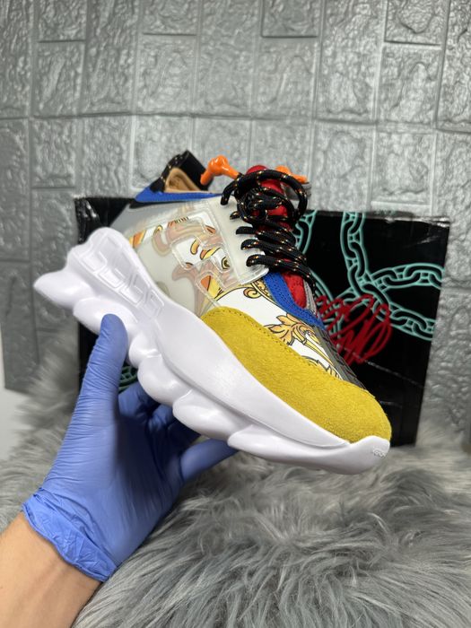 Versace Chain Reaction White Gold Blue Cutie