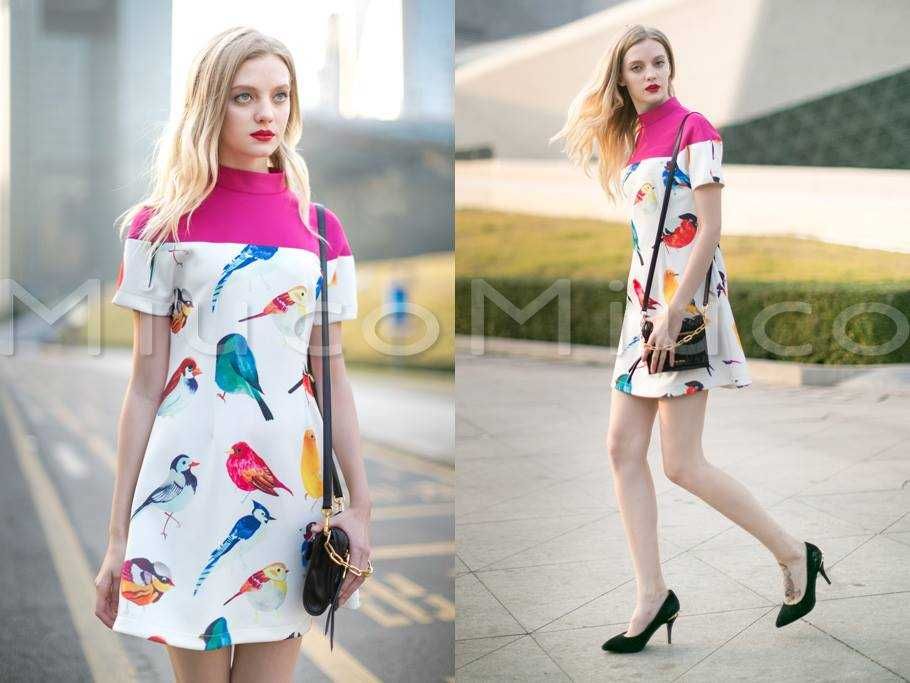 Красива рокля с папагали