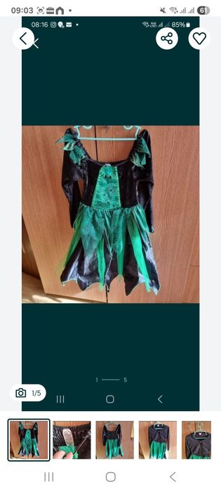 Rochita halloween varsta 4-5 ani +bolero bonus