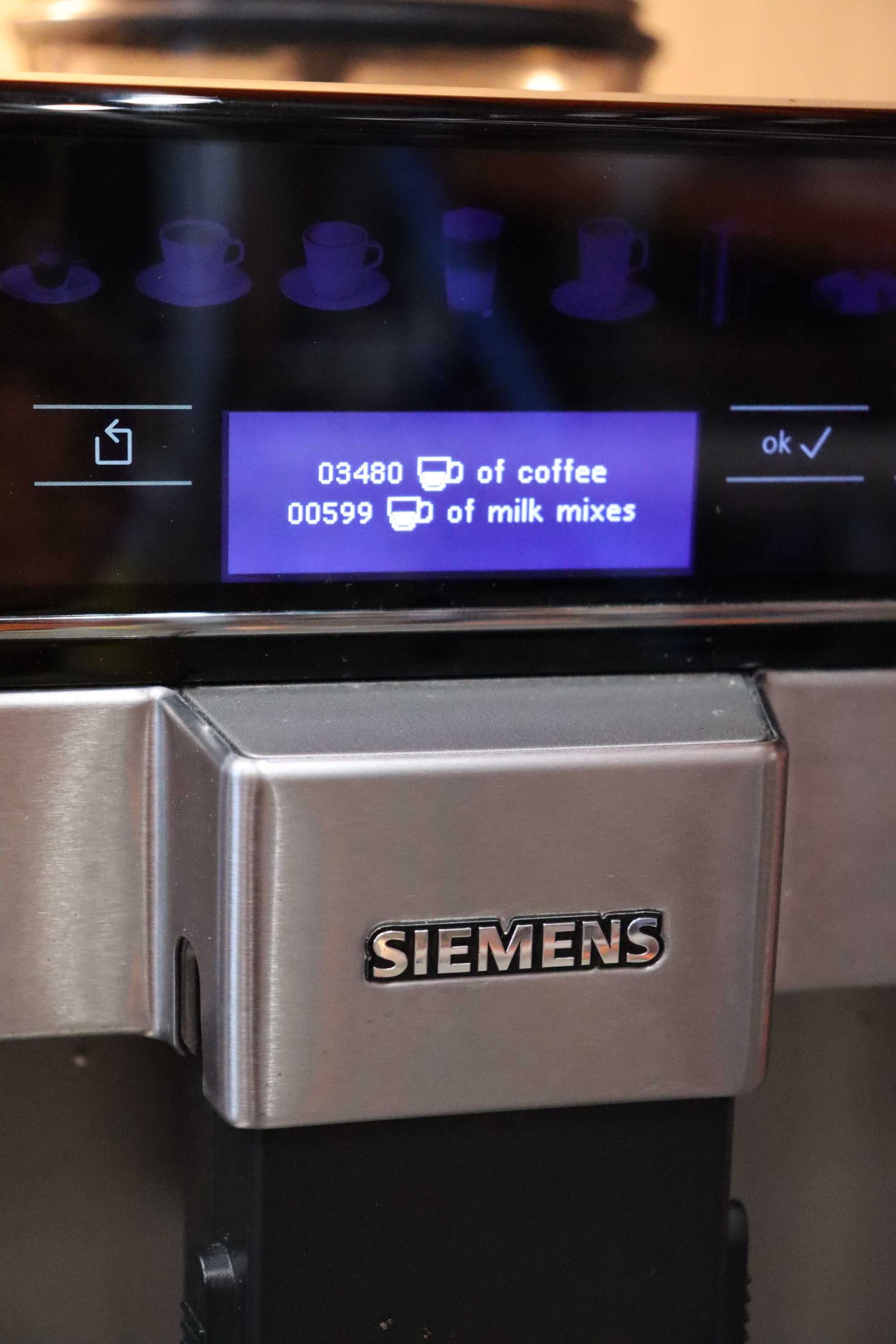 Siemens EQ.6 Plus s500 Автоматична кафемашина с тъчскрийн, 12 рецепти