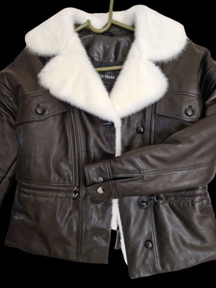Кожаные зимние куртки