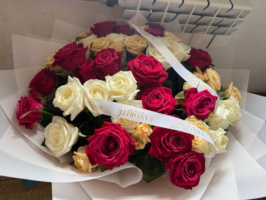 Цветы 51роза 15мын