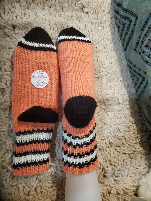 Ръчно плетени дамски чорапи размер 38