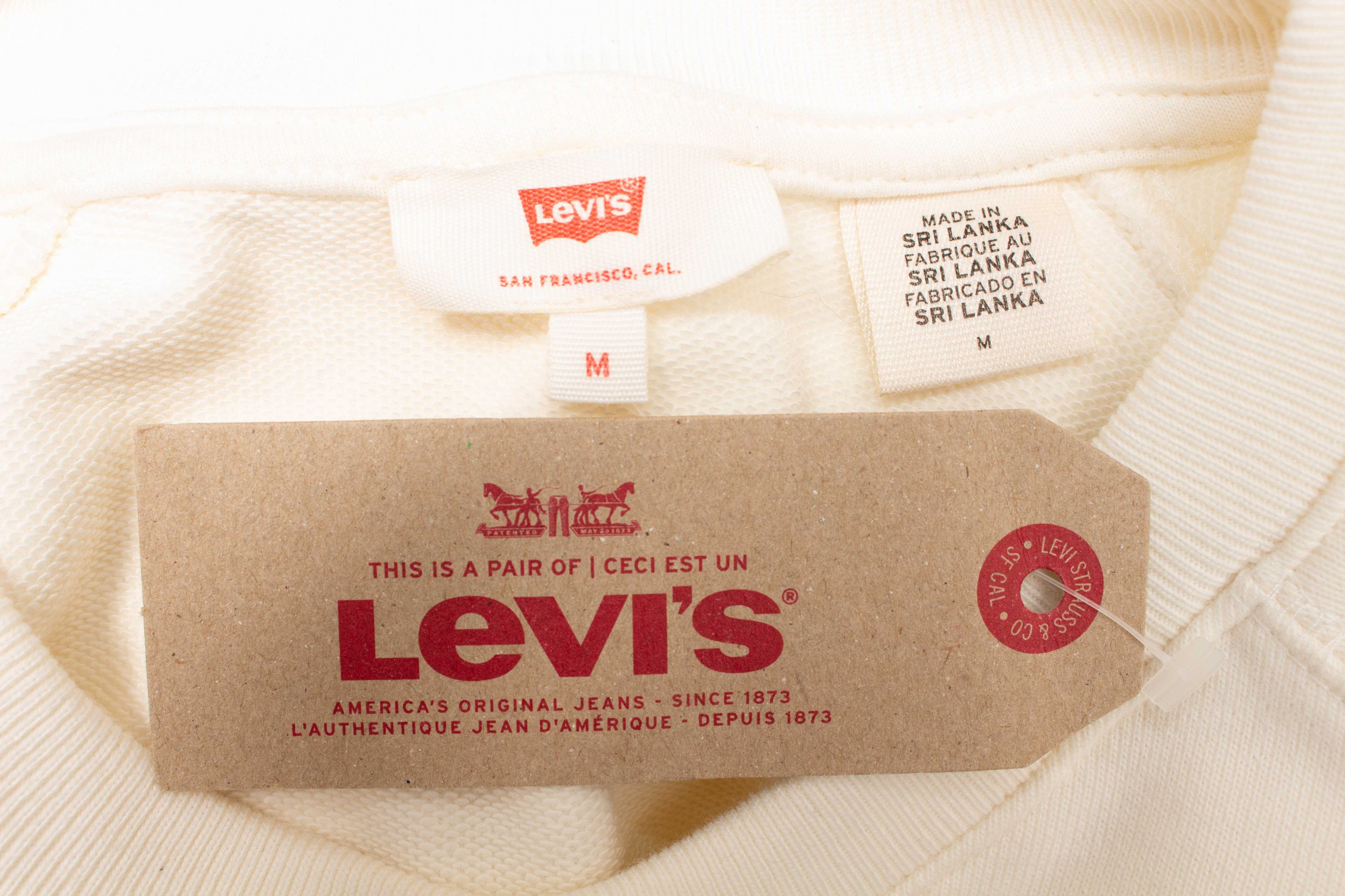 LEVI'S Оригинален Дамски Суичър Къс Модел Пуловер с Лого M нов