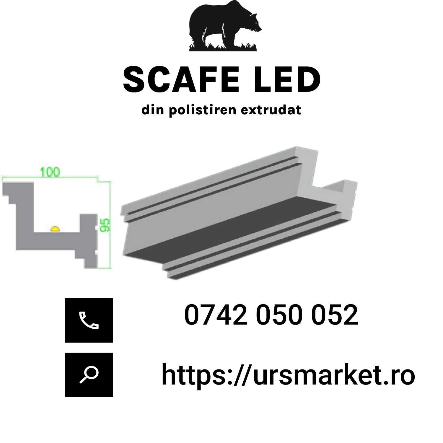 Scafe led, Masca galerie polistiren extrudat, Scafa decorativa led
