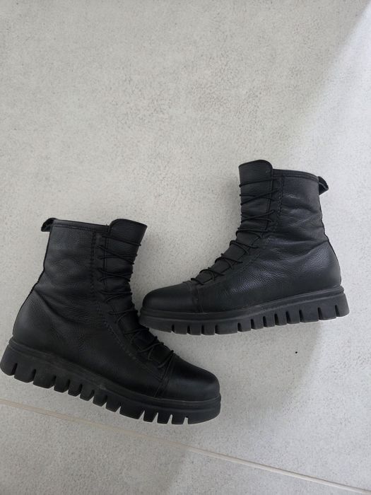 Зимни ватирани боти, естествена кожа