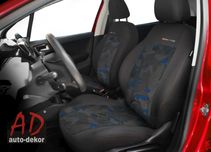 Huse auto Elegance albastru cu gri pentru fata 1+1