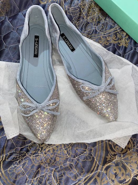 Голубые балетки, новые!