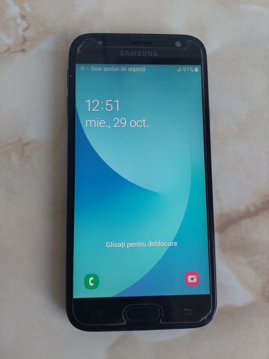 Vând Samsung Galaxy J3 2017 DUOS Negru [cu trei probleme] //poze reale