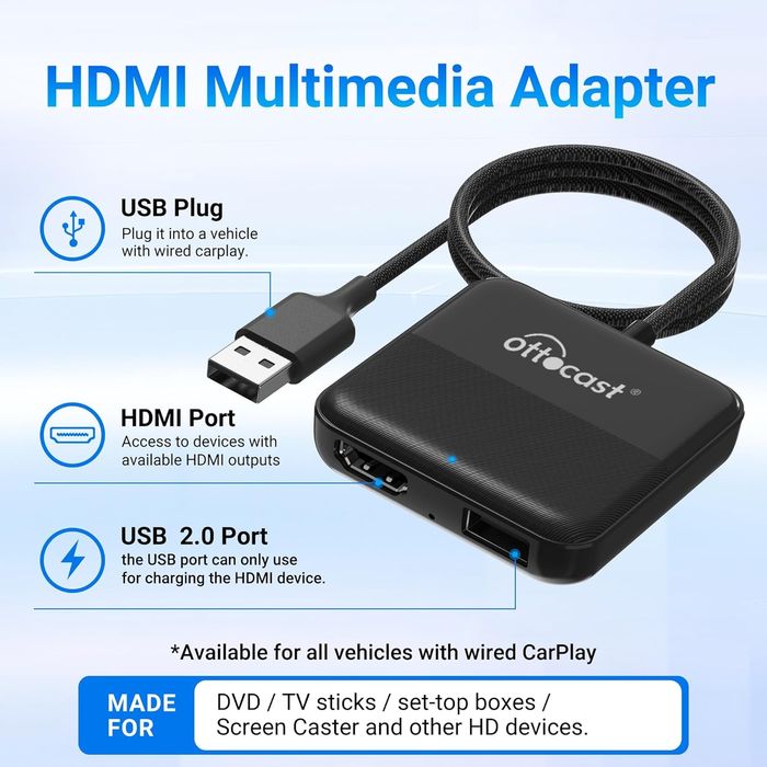 Ottocast Mate TV adaptor HDMI pentru Android Auto