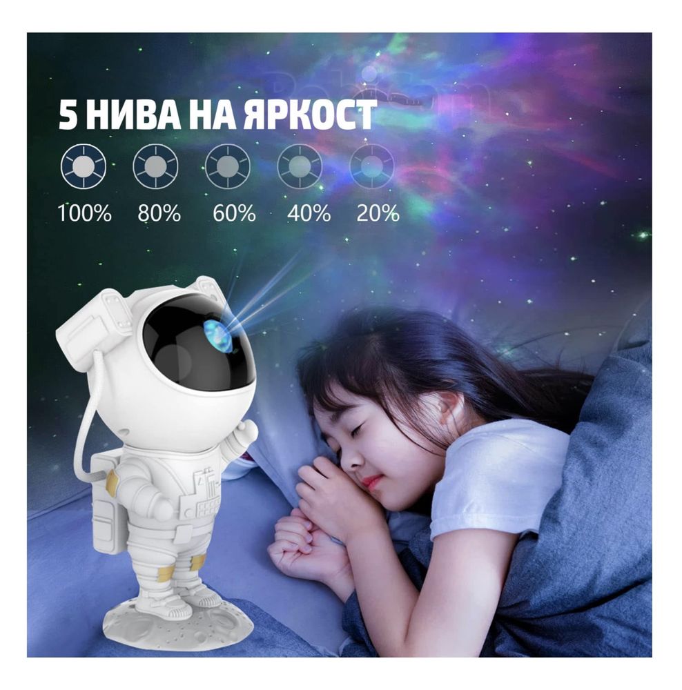 Светещ астронавт/Star projector galaxy /Проектор астронавт