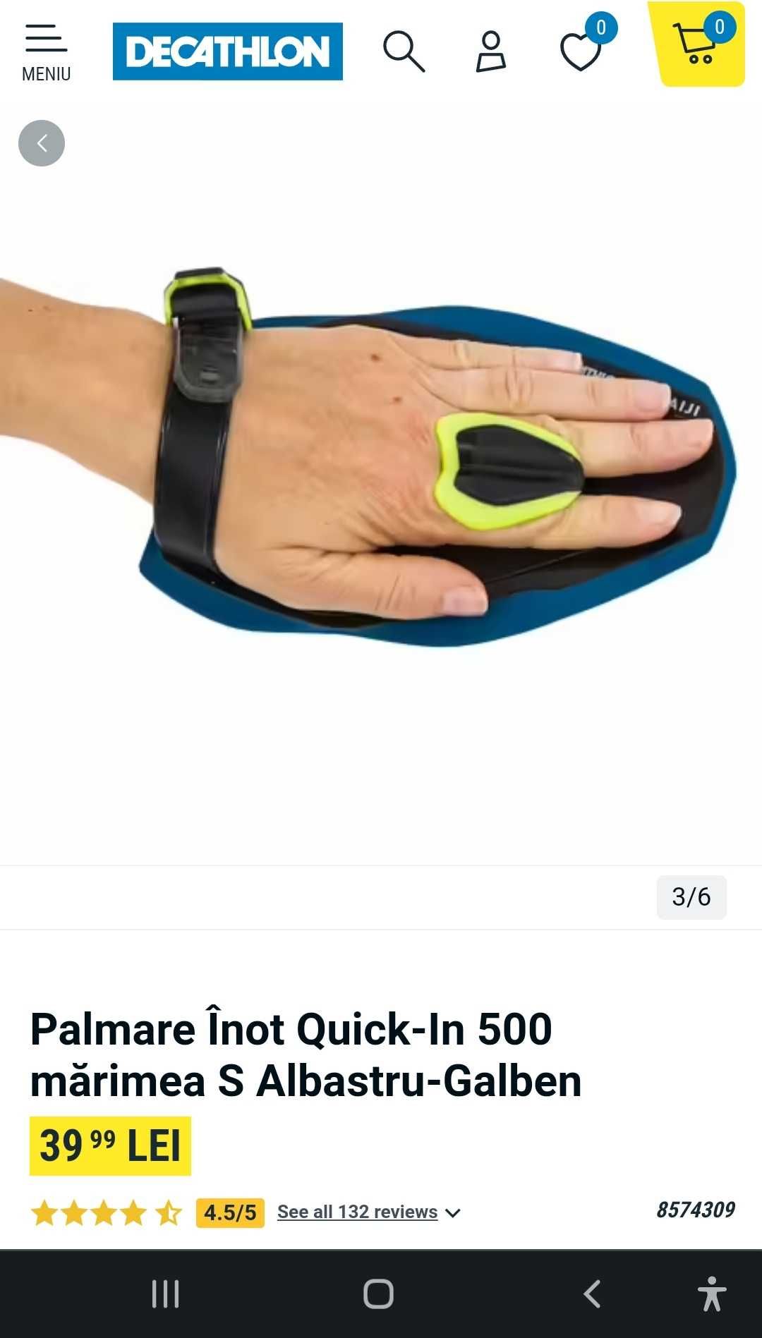 Palmare inot Decathlon