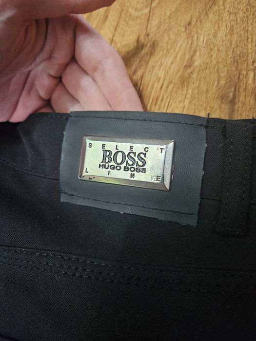 Blugi negrii "HUGO BOSS" barbati