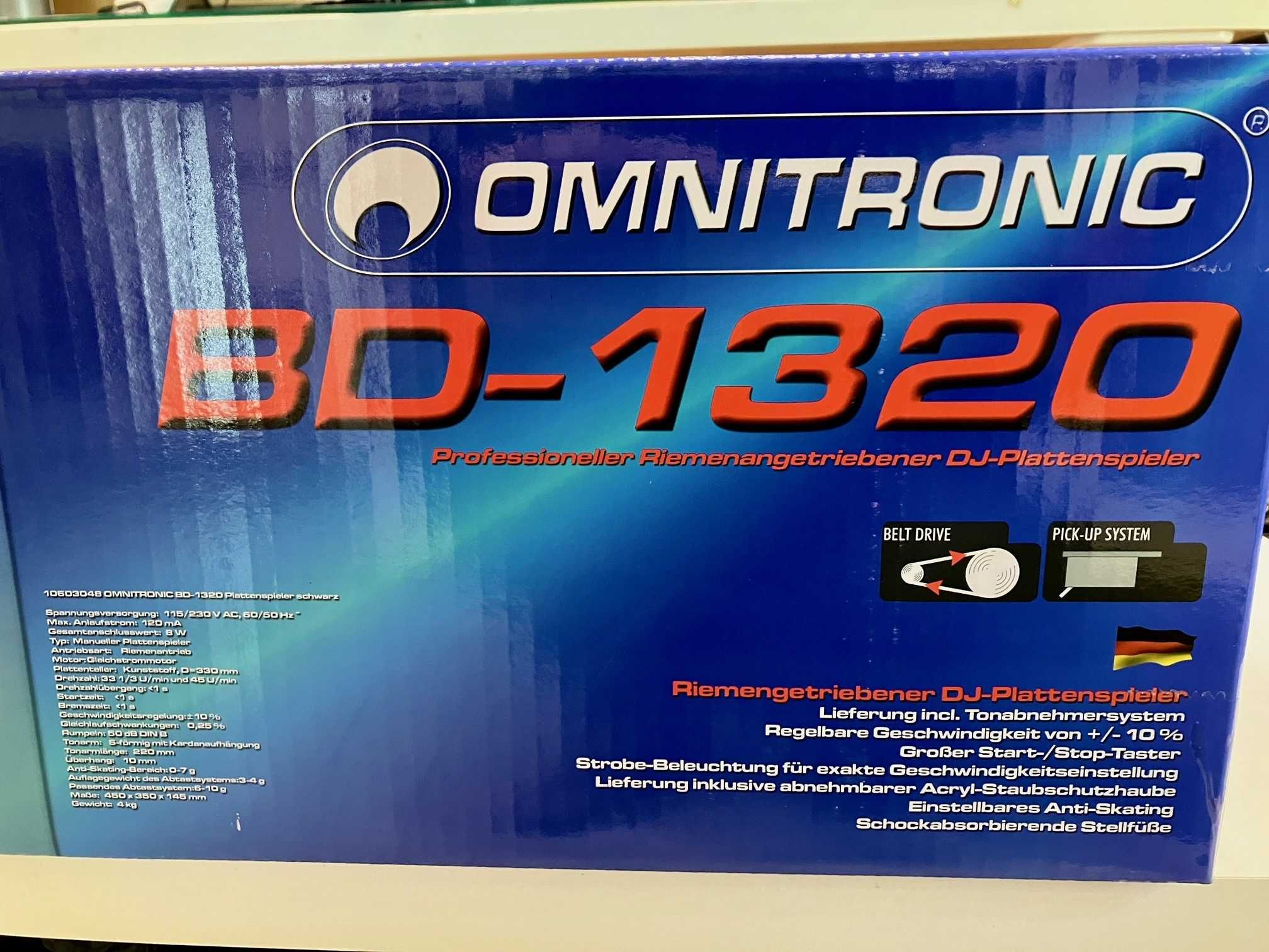 Нов! С гаранция! Hi Fi грамофон с DJ функции Omnitronic BD-1350