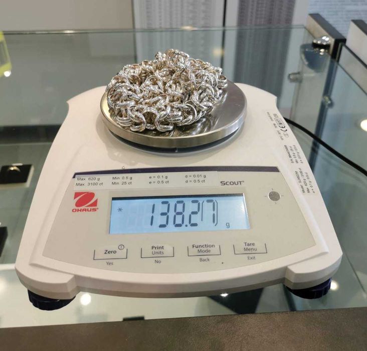 Масивен сребърен синджир кралска плетка (925/138гр.)