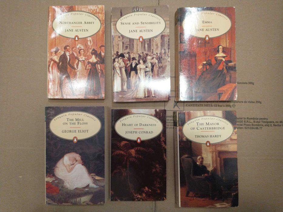 Set 6 carti Jane Austen + Thomas Hardy + George Elliot + Joseph Conrad